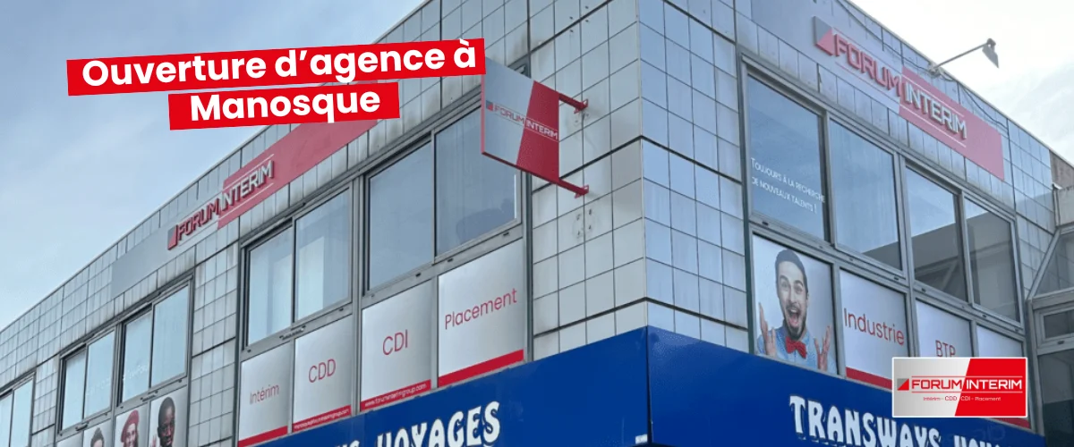 Devanture agence intérim Manosque