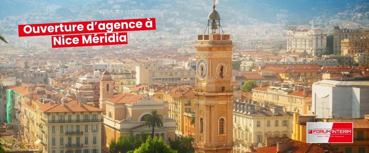 Agence d'intérim à Nice Meridia, nos conseillers vous accompagnent dans votre recherche d'emploi dans le quartier de Nice Meridia !